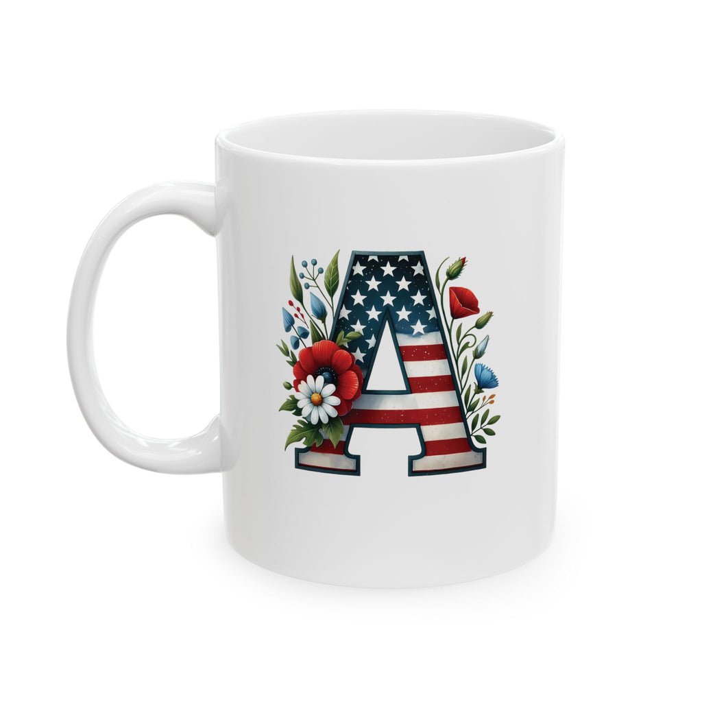 Copy of Patriotic Floral Mug — USA Flag Flowers Ceramic Coffee Cup (11oz & 15oz)