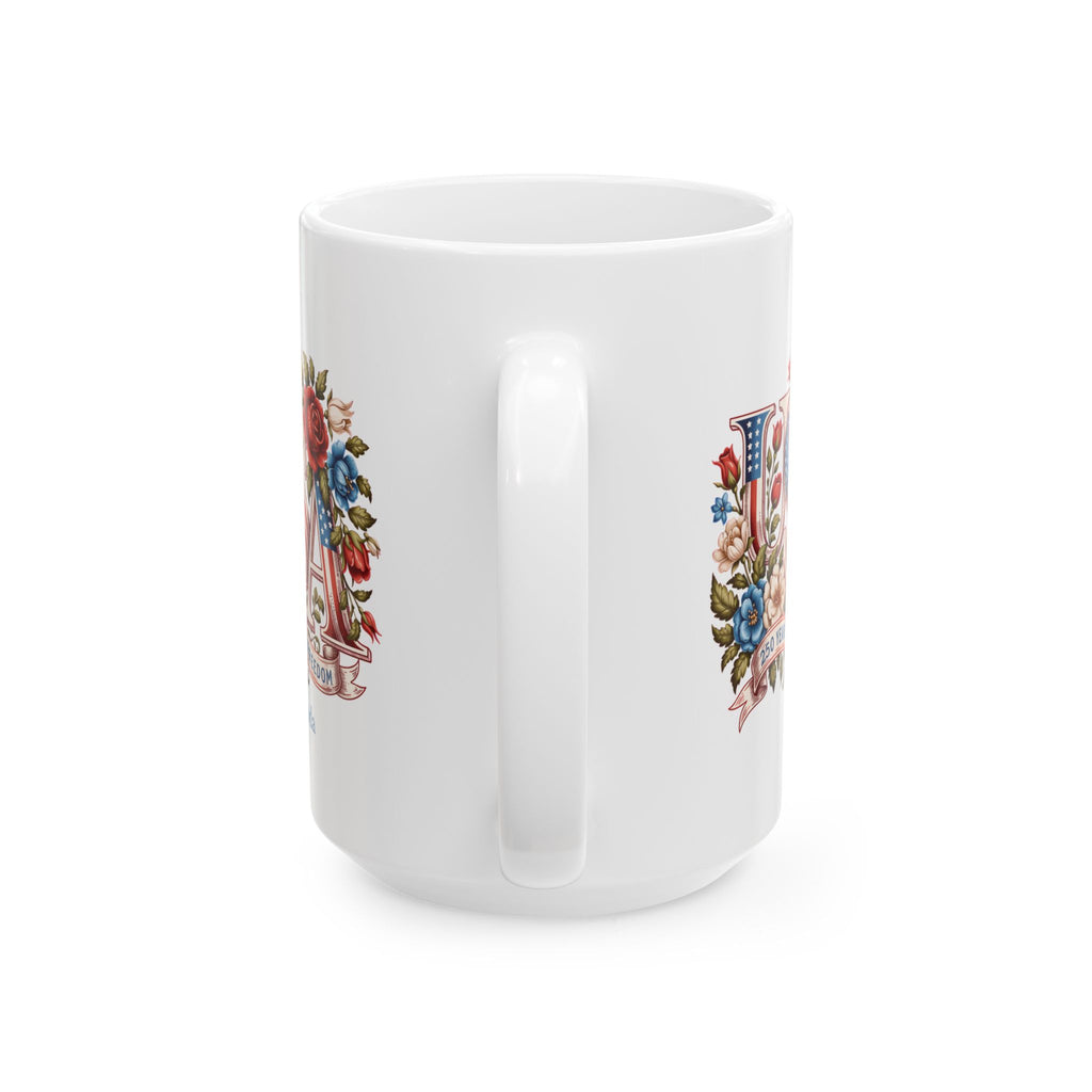 Copy of Patriotic Floral Mug — USA Flag Flowers Ceramic Coffee Cup (11oz & 15oz)