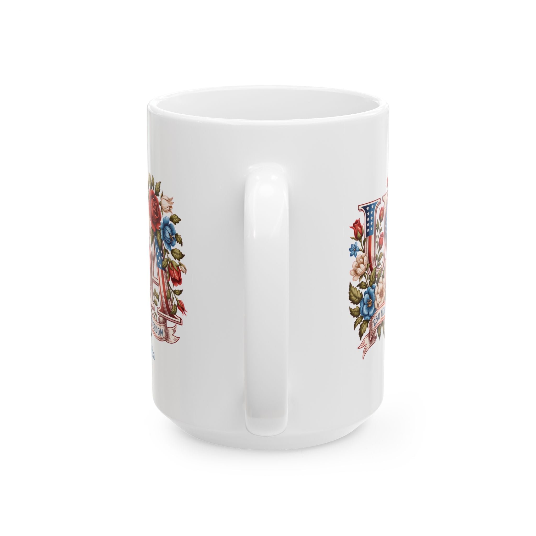 Copy of Patriotic Floral Mug — USA Flag Flowers Ceramic Coffee Cup (11oz & 15oz)