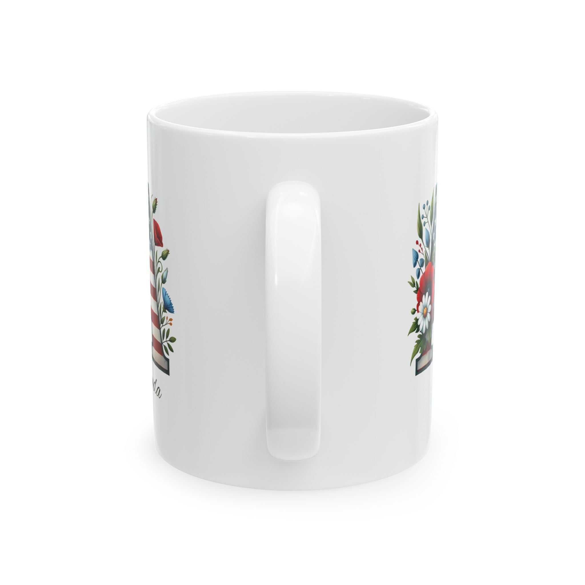 Copy of Patriotic Floral Mug — USA Flag Flowers Ceramic Coffee Cup (11oz & 15oz)